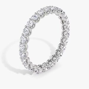 2.02 CT 14K White Gold SI Lab Diamond Ring Eternity Band Wedding Ring